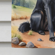 Load image into Gallery viewer, Belgian Sheepdog Cowboy Welcome House Flag