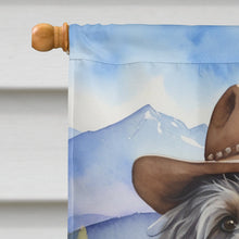 Load image into Gallery viewer, Bergamasco Sheepdog Cowboy Welcome House Flag