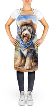 Load image into Gallery viewer, Bernedoodle Cowboy Welcome Apron – Artist-Designed Kitchen, BBQ &amp; Craft Apron