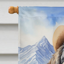 Load image into Gallery viewer, Bernedoodle Cowboy Welcome House Flag