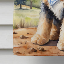 Load image into Gallery viewer, Bernedoodle Cowboy Welcome House Flag