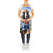 Load image into Gallery viewer, Black and Tan Coonhound Cowboy Welcome Apron – Artist-Designed Kitchen, BBQ &amp; Craft Apron