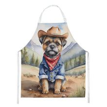 Load image into Gallery viewer, Border Terrier Cowboy Welcome Apron – Artist-Designed Kitchen, BBQ &amp; Craft Apron