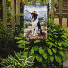 Load image into Gallery viewer, Borzoi Cowboy Welcome Garden Flag – Western Dog Yard Decor with Mountain Landscape
