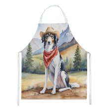 Load image into Gallery viewer, Borzoi Cowboy Welcome Apron – Artist-Designed Kitchen, BBQ &amp; Craft Apron