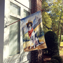Load image into Gallery viewer, Borzoi Cowboy Welcome House Flag