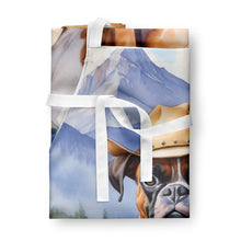 Load image into Gallery viewer, Boxer Cowboy Welcome Apron – Artist-Designed Kitchen, BBQ &amp; Craft Apron