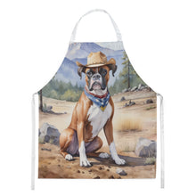 Load image into Gallery viewer, Boxer Cowboy Welcome Apron – Artist-Designed Kitchen, BBQ &amp; Craft Apron