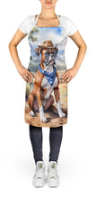 Load image into Gallery viewer, Boxer Cowboy Welcome Apron – Artist-Designed Kitchen, BBQ &amp; Craft Apron