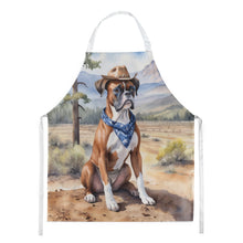 Load image into Gallery viewer, Boxer Cowboy Welcome Apron – Artist-Designed Kitchen, BBQ &amp; Craft Apron