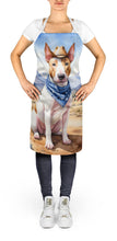 Load image into Gallery viewer, Bull Terrier Cowboy Welcome Apron – Artist-Designed Kitchen, BBQ &amp; Craft Apron