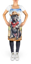 Load image into Gallery viewer, Cane Corso Cowboy Welcome Apron – Artist-Designed Kitchen, BBQ &amp; Craft Apron