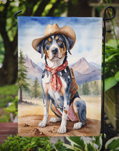 Load image into Gallery viewer, Catahoula Cowboy Welcome Garden Flag – Western Dog Yard Decor with Mountain Landscape