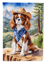 Load image into Gallery viewer, Cavalier Spaniel Cowboy Welcome House Flag