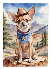 Load image into Gallery viewer, Chihuahua Cowboy Welcome House Flag