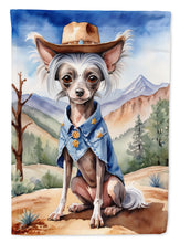 Load image into Gallery viewer, Chinese Crested Cowboy Welcome House Flag