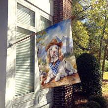 Load image into Gallery viewer, Clumber Spaniel Cowboy Welcome House Flag