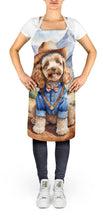 Load image into Gallery viewer, Cockapoo Cowboy Welcome Apron – Artist-Designed Kitchen, BBQ &amp; Craft Apron