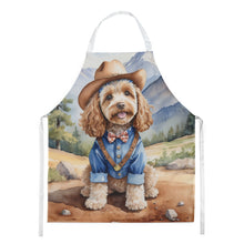 Load image into Gallery viewer, Cockapoo Cowboy Welcome Apron – Artist-Designed Kitchen, BBQ &amp; Craft Apron