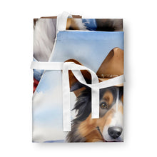 Load image into Gallery viewer, Collie Cowboy Welcome Apron – Artist-Designed Kitchen, BBQ &amp; Craft Apron