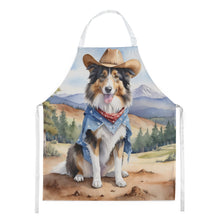 Load image into Gallery viewer, Collie Cowboy Welcome Apron – Artist-Designed Kitchen, BBQ &amp; Craft Apron