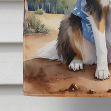 Load image into Gallery viewer, Collie Cowboy Welcome House Flag