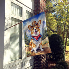 Load image into Gallery viewer, Corgi Cowboy Welcome House Flag