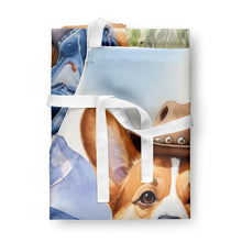 Load image into Gallery viewer, Corgi Cowboy Welcome Apron – Artist-Designed Kitchen, BBQ &amp; Craft Apron