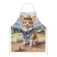 Load image into Gallery viewer, Corgi Cowboy Welcome Apron – Artist-Designed Kitchen, BBQ &amp; Craft Apron