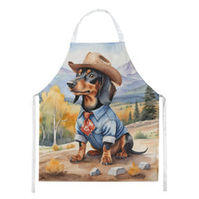Load image into Gallery viewer, Dachshund Cowboy Welcome Apron – Artist-Designed Kitchen, BBQ &amp; Craft Apron