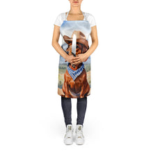 Load image into Gallery viewer, Dachshund Cowboy Welcome Apron – Artist-Designed Kitchen, BBQ &amp; Craft Apron