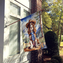 Load image into Gallery viewer, English Cocker Spaniel Cowboy Welcome House Flag