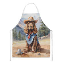 Load image into Gallery viewer, English Cocker Spaniel Cowboy Welcome Apron – Artist-Designed Kitchen, BBQ &amp; Craft Apron