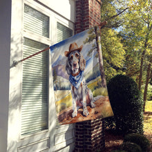 Load image into Gallery viewer, English Setter Cowboy Welcome House Flag