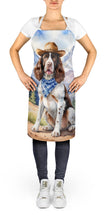 Load image into Gallery viewer, English Springer Spaniel Cowboy Welcome Apron – Artist-Designed Kitchen, BBQ &amp; Craft Apron