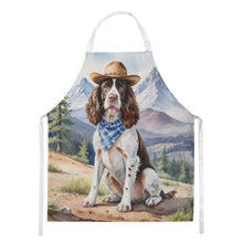 Load image into Gallery viewer, English Springer Spaniel Cowboy Welcome Apron – Artist-Designed Kitchen, BBQ &amp; Craft Apron