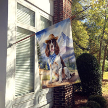 Load image into Gallery viewer, English Springer Spaniel Cowboy Welcome House Flag