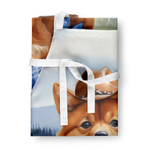 Load image into Gallery viewer, Finnish Spitz Cowboy Welcome Apron – Artist-Designed Kitchen, BBQ &amp; Craft Apron