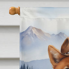 Load image into Gallery viewer, Finnish Spitz Cowboy Welcome House Flag