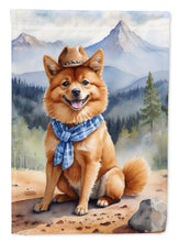 Load image into Gallery viewer, Finnish Spitz Cowboy Welcome House Flag