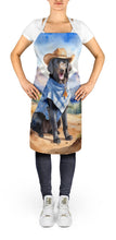 Load image into Gallery viewer, Flat-Coated Retriever Cowboy Welcome Apron – Artist-Designed Kitchen, BBQ &amp; Craft Apron