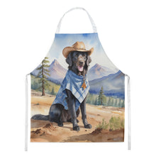 Load image into Gallery viewer, Flat-Coated Retriever Cowboy Welcome Apron – Artist-Designed Kitchen, BBQ &amp; Craft Apron