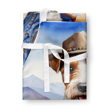 Load image into Gallery viewer, Fox Terrier Cowboy Welcome Apron – Artist-Designed Kitchen, BBQ &amp; Craft Apron