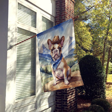 Load image into Gallery viewer, French Bulldog Cowboy Welcome House Flag