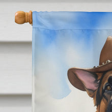 Load image into Gallery viewer, German Shepherd Cowboy Welcome House Flag