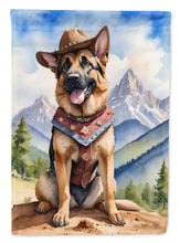 Load image into Gallery viewer, German Shepherd Cowboy Welcome House Flag
