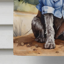 Load image into Gallery viewer, German Wirehaired Pointer Cowboy Welcome House Flag