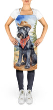 Load image into Gallery viewer, Giant Schnauzer Cowboy Welcome Apron – Artist-Designed Kitchen, BBQ &amp; Craft Apron
