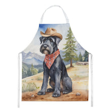 Load image into Gallery viewer, Giant Schnauzer Cowboy Welcome Apron – Artist-Designed Kitchen, BBQ &amp; Craft Apron