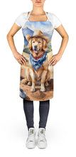 Load image into Gallery viewer, Golden Retriever Cowboy Welcome Apron – Artist-Designed Kitchen, BBQ &amp; Craft Apron